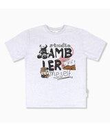 AMBLER 男女共用 Bear Patch オーバーフィット 半袖 Tシャツ AS1106