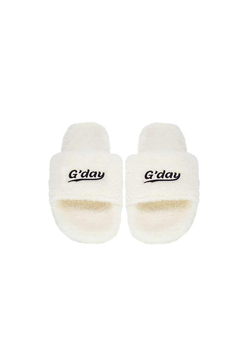 グッドデイファリーサンダル/G'day furry sandals (white)