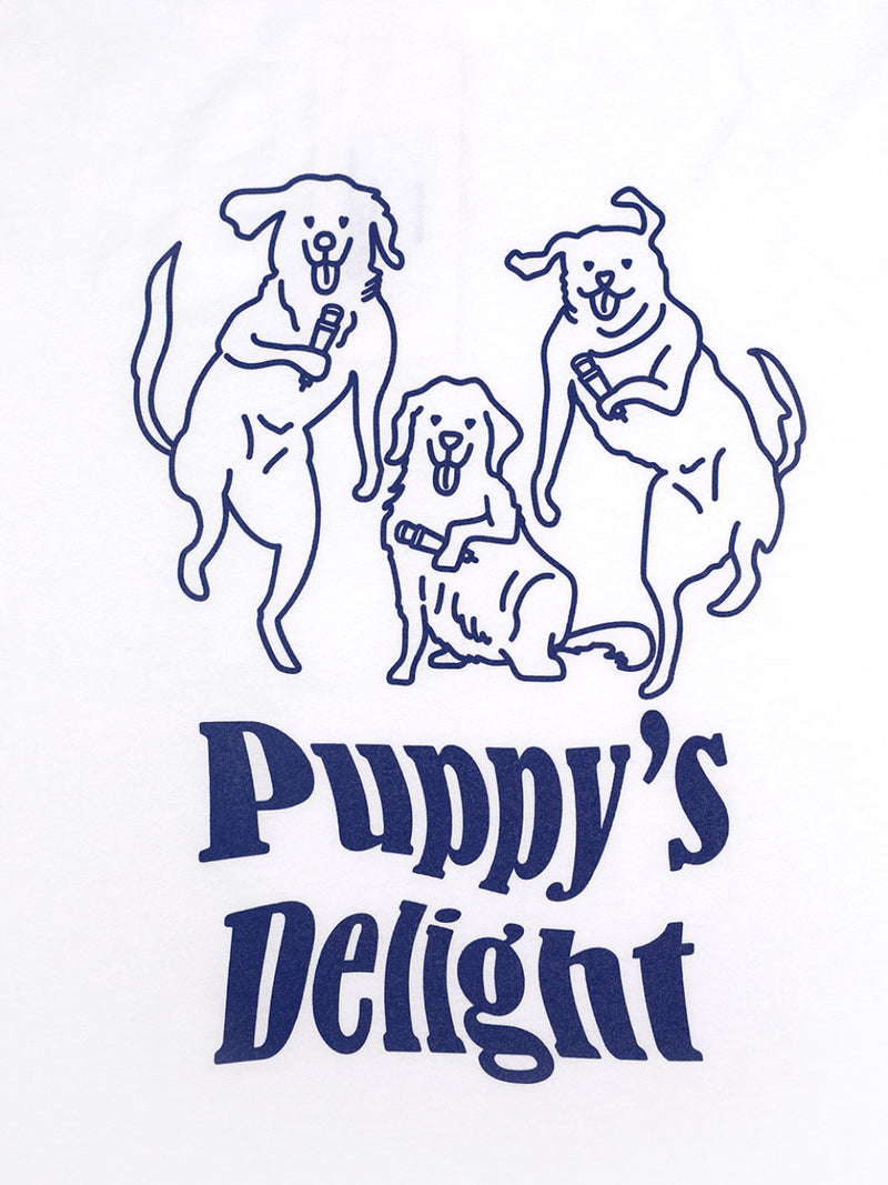 Puppy's delight short sleeve T-shirts white (6594404679798)