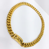 [BLESSEDBULLET]STEEL LINE CRUVE CHAIN NECKLACE_ANTIQUE SILVER/ANTIQUE GOLD (4625072816246)