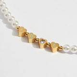 LoVe イニシャルパールネックレス / LoVe INITIAL PEARL NECKLACE
