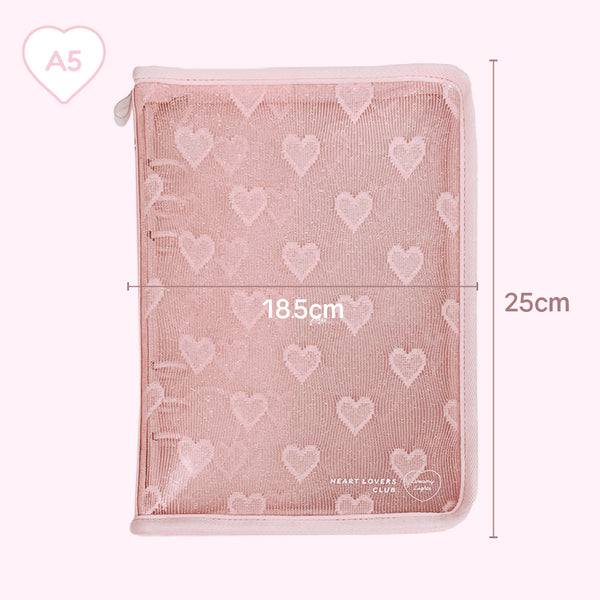 [A5] Heart Lover's Club: 6-ring diary cover