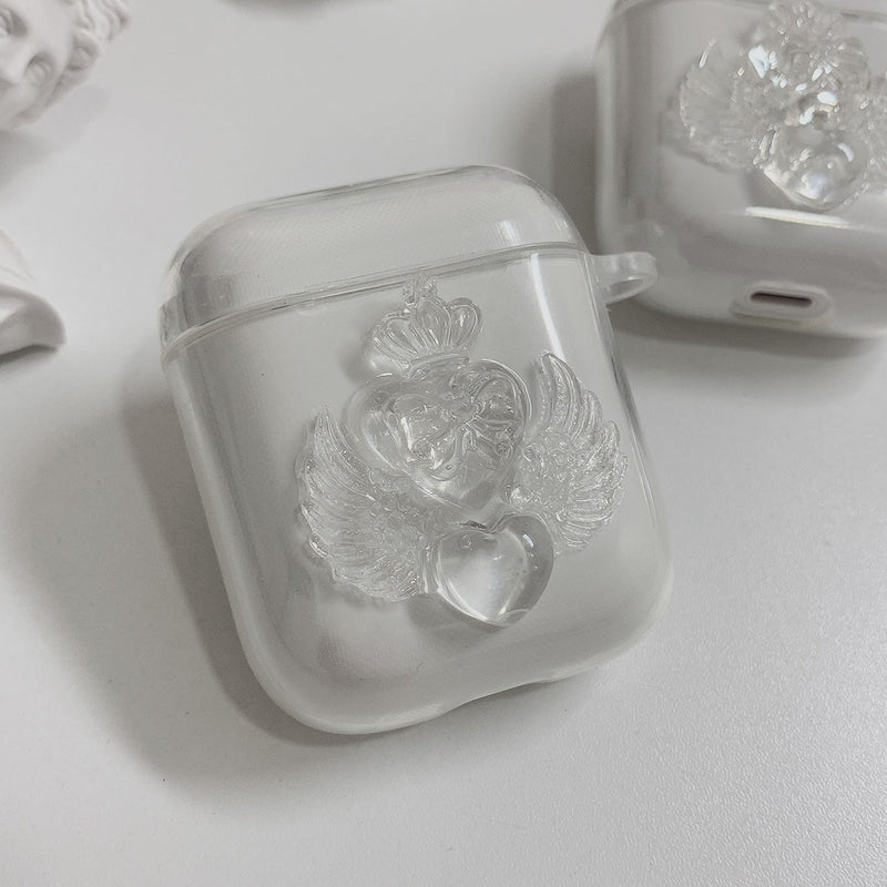 Heart Wing Resin AirPods Case (TPU) (6632715714678)