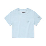 スモールチェリークロップ丈のTシャツ／SMALL CHERRY CROP T-SHIRT [MELANGE SKY]