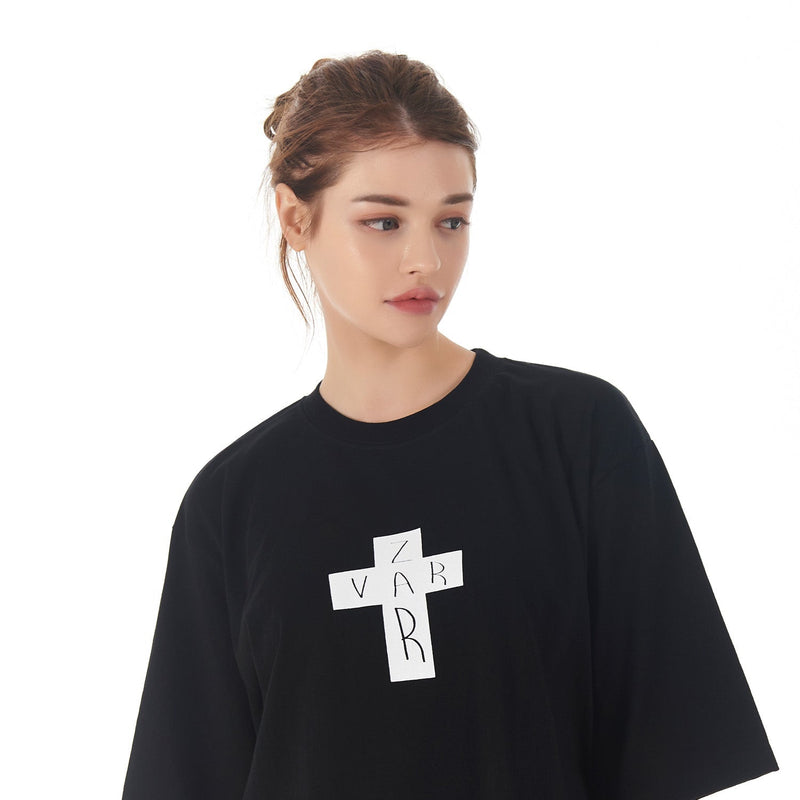 ブラッククロスロゴTシャツ/Black Cross Logo T-Shirts Black