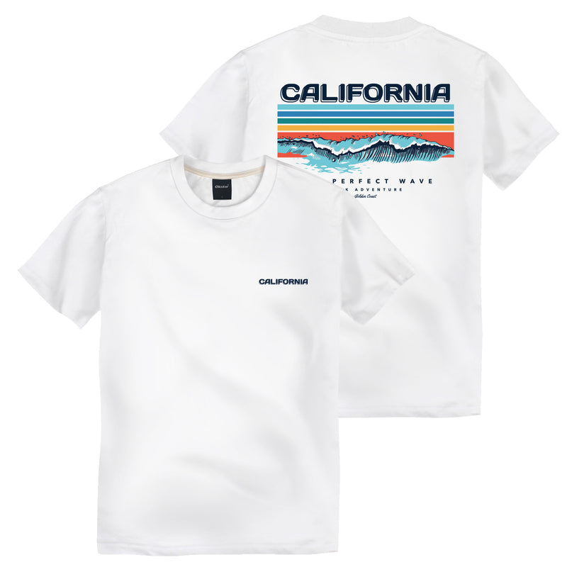 CALIFORNIA WAVE  SHORT SLEEVE T-SHIRT (2COLOR) (6557614735478)