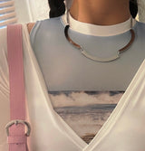 ラウンドコネクトネックレス/round connect necklace