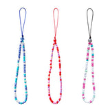 Beads Phone Strap Short-Red