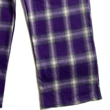 wide tartan check banding pants violet (6647968792694)