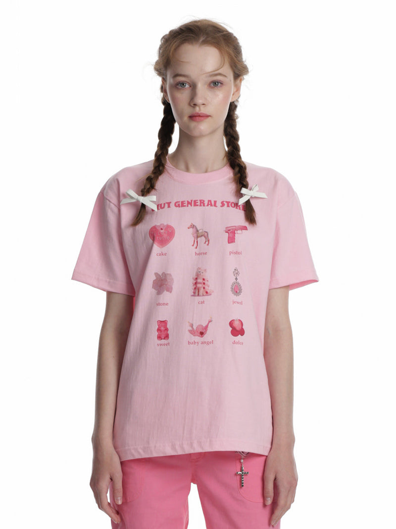 ジェネラルストアTシャツ / 0 1 clut general store t-shirt - PINK