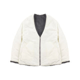 [UNISEX] Reversible Padded Cardigan Coat (Off White) (6656653557878)