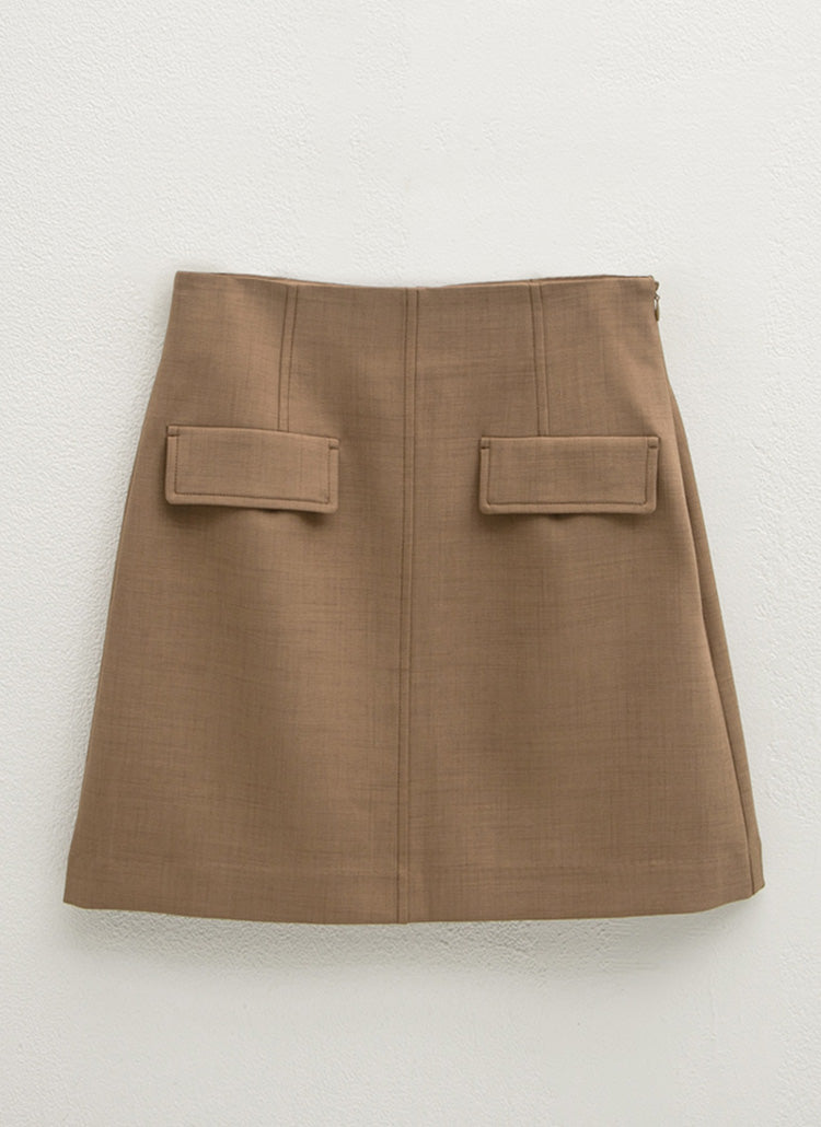 デルーナカラーリングスティッチミニスカート / (SK-4800) Deluna Coloring Stitch Mini Skirt