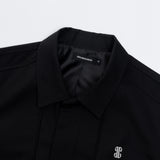 ヘムボタンクロップジャケット / Hem Button Crop Jacket (Black)