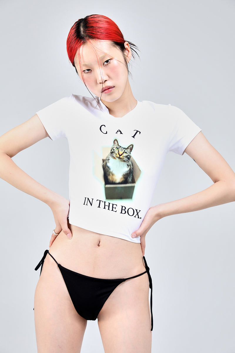 CAT IN THE BOX T-shirt (6629245026422)