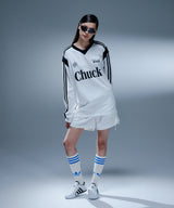 Chuck Uniform V-Neck Long Sleeve T-Shirt, White
