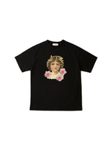 ガールオブエンジェルプリントワイド半袖Tシャツ / girl of angel print wide short sleeve t-shirt (4534299230326)