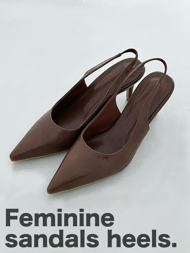 Feminine sandals heel