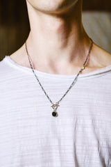 Kosmo one necklace (black) (925 silver) (6626018820214)