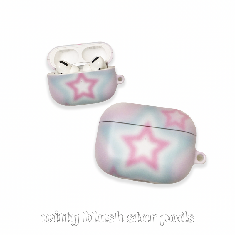 ブラッシュスターエアポッツケース / witty blush star airpods case (pink+skyblue)