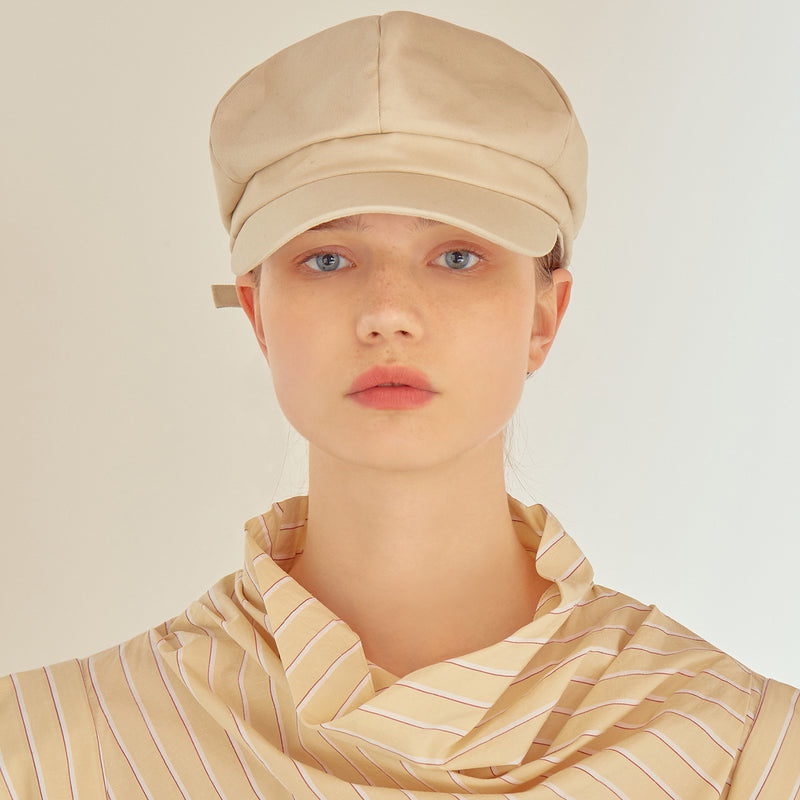 boni newsboy cap - cotton light beige (6618132611190)