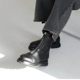 fluttered zip ankle boots (6661795938422)