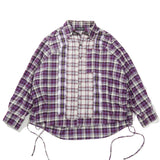 oversized splice flannel shirt (6604085362806)