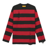 0 2 Damaged Wool Stripe Knit - RED (6626820587638)