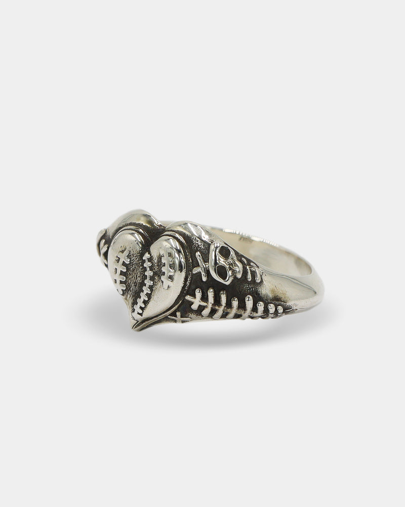 ステッチハートリング/Stitch heart ring L (925 silver)