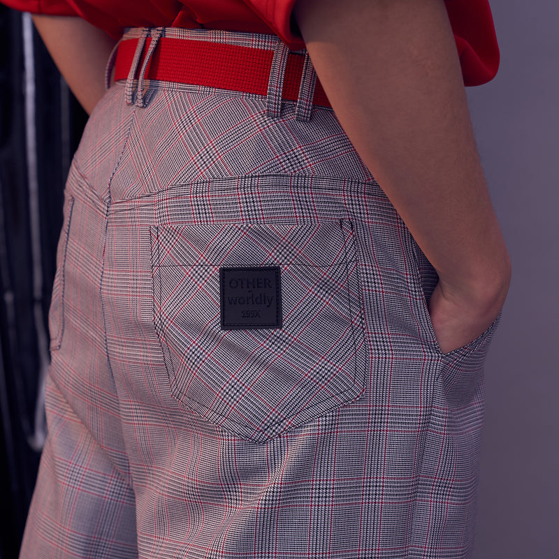 RED point check pants (6591793004662)