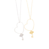 ハートキーネックレス / Heart Key Necklace_2 colors