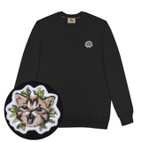 ニューボーンキティパッチスウェットシャツ/Newborn Kitten Patch sweatshirt Black [Unisex]