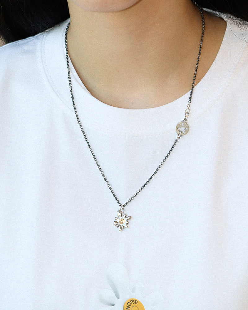 バレットフラワーネックレス/Bullet flower necklace (925 silver)