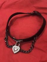 heart chain choker (6660524212342)