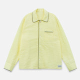 Moss Seersucker Pajama Set - Warm Yellow (6639471853686)