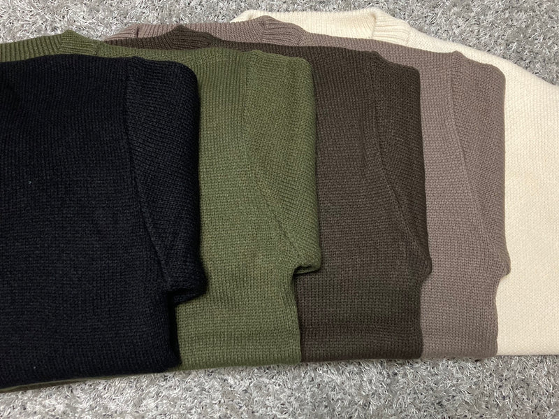 ノーポケットニットジップアップ/No pocket knit zip-up (5color)