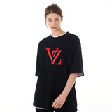 モノグラムレッドビックロゴTシャツ/Monogram Red Big Logo T-Shirts Black