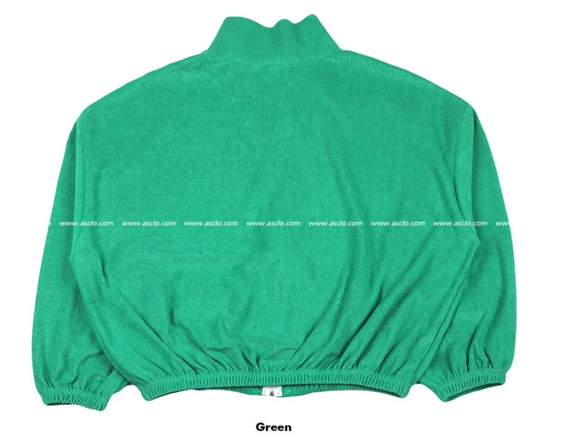 ASCLO Towel High Neck Zip Up (5color) (6568499609718)