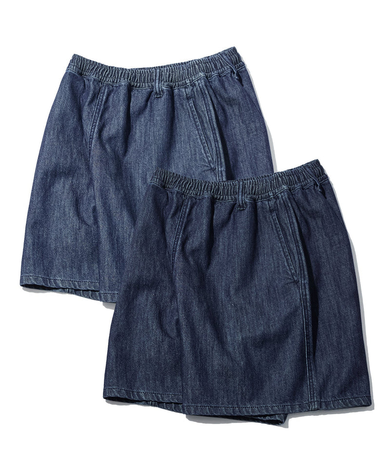 CGP シミラー リネン バンディング デニム ショーツ / [Summer] CGP Similar Linen Banding Denim Shorts