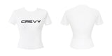 ロゴクロップスパンショートスリーブTシャツ/crevy logo crop spandex short sleeve tee (white)
