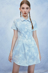 HIDE Tie Dye Denim Dress (Sky Blue) (6570969104502)