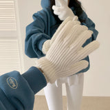[8color/touch available] Ribbed Knit Gloves, essential for winter