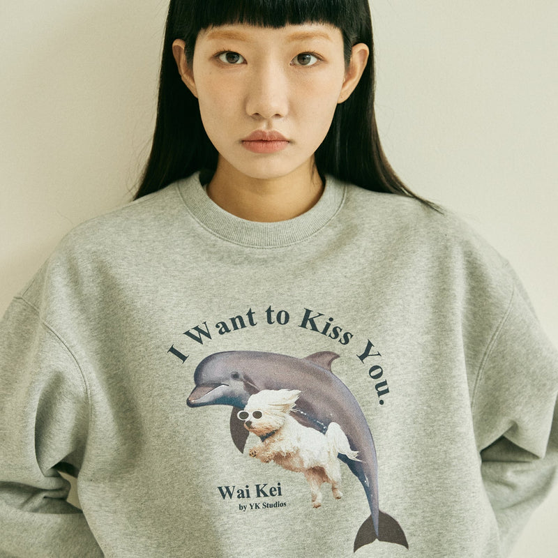 パピージャンパースウェットシャツ / Puppy dolphin jumping sweatshirts