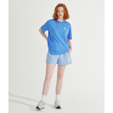 フラワープリントルーズフィットTシャツ / FLOWER PRINT LOOSE FIT T-SHIRT _ BLUE