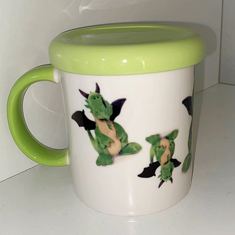 Dragon doll mug (green)