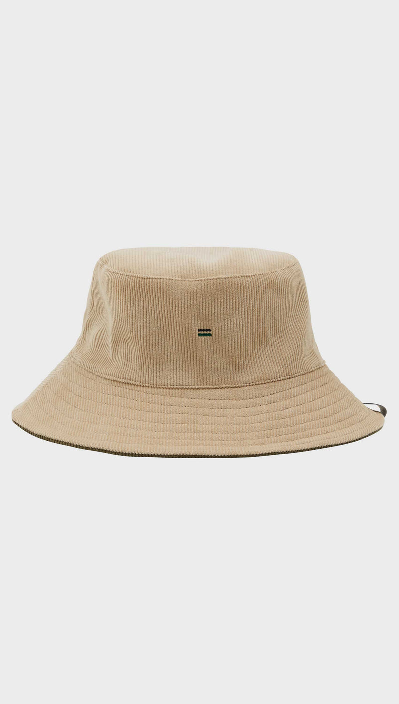 Corduroy Reversible bucket hat (Beige/Khaki)