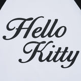 Sanrio HELLO KITTY レターリングラグランロングスリーブTシャツ