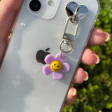 [small purple] happy daisy keyring case (6603603869814)