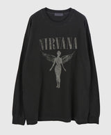 ニルヴァーナツアーダイイングウォッシュドロングスリーブ / Nirvana tour dyeing washed long sleeve