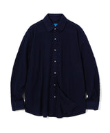 ツイステッドカラーカーディガンシャツ/Twisted collar cardigan shirt S111 Cosmos Navy