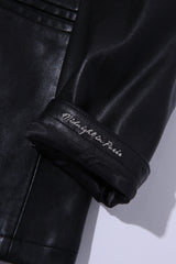 エッセンシャルブレザーレザージャケット/Essential Blazer Leather Jacket J23 Black
